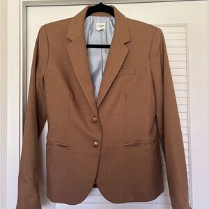 J. Crew Camel Blazer with Brass Buttons